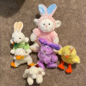 Assortment of plush Easter animals